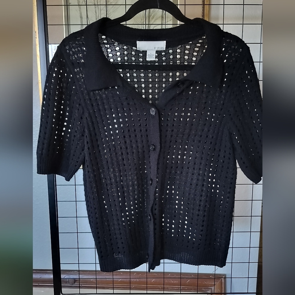 EUC Black Cardigan/Top
